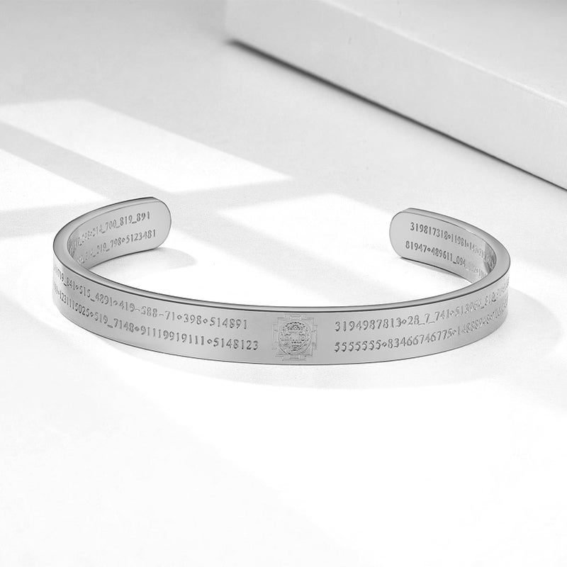 nitaru Life Activating Bracelet with Numbers Silver - Image 5