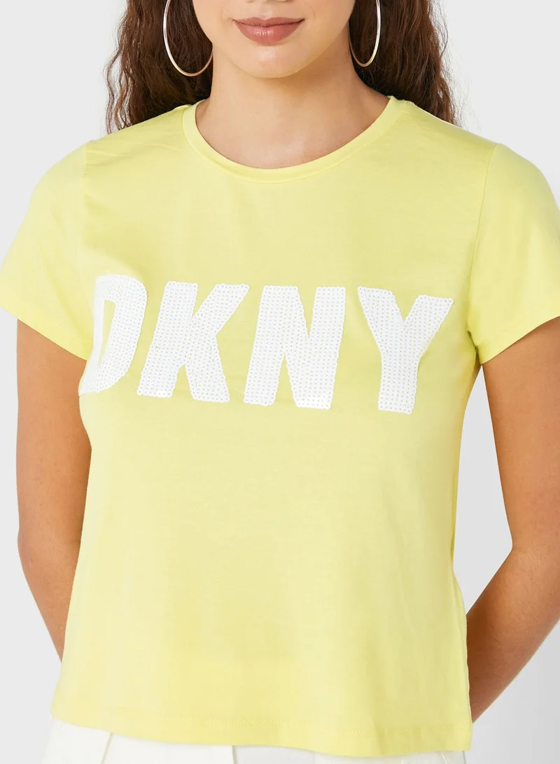 DKNY Crew Neck Logo T-Shirt