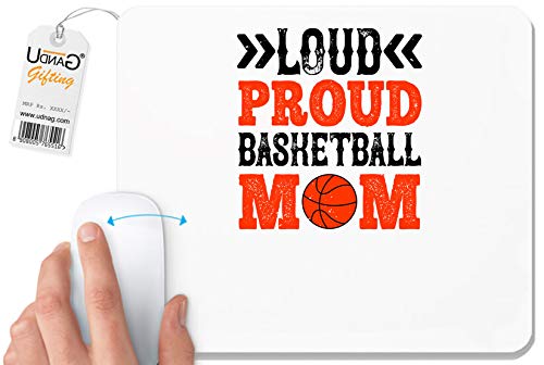 UDNAG White Mousepad 'Mother | Loud Proud Basketball mom' for Computer/PC/Laptop [230 x 200 x 5mm] - Image 5