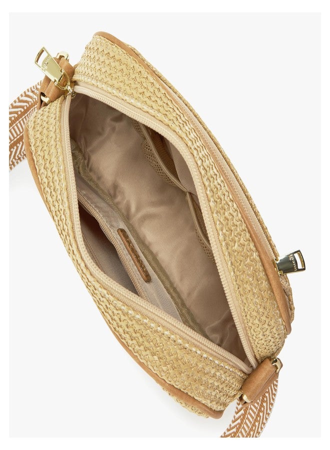 AOCINA Straw Crossbody Bags for Women Summer Purse Woven Bag Travel Beach Hawaiian Essentials RFID Shoulder Handbags Gifts(Weaving Khkai) - Image 5
