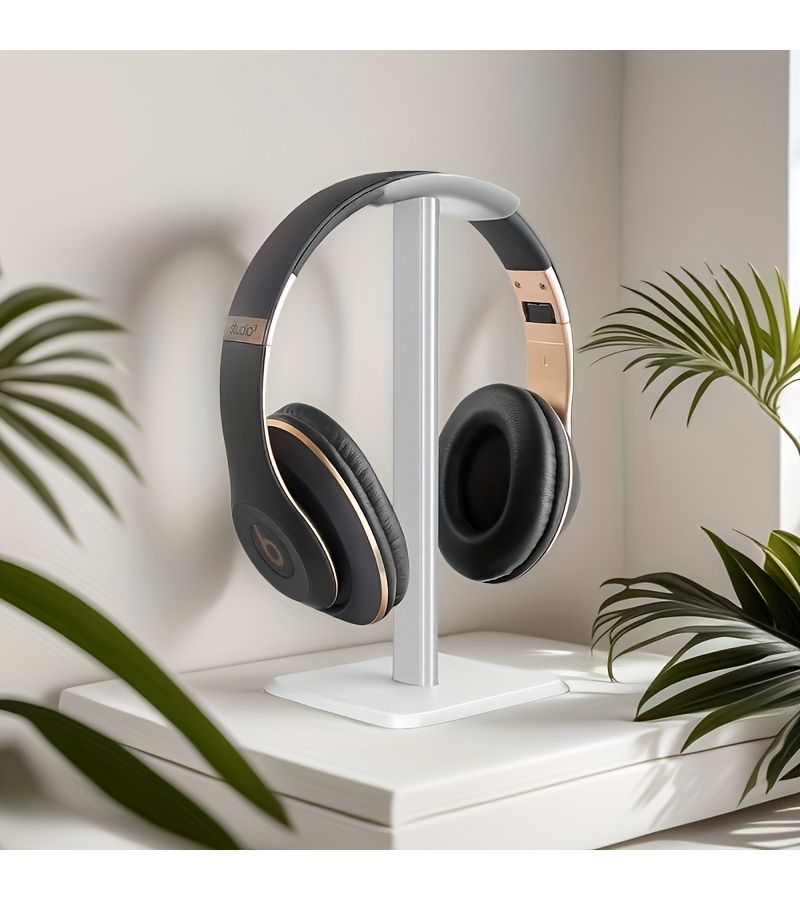 1 White Desktop Earphone Rack Modern Game Headphone Display Stand Holder For Office And Game Room Durable Equipment Organizer - Image 2