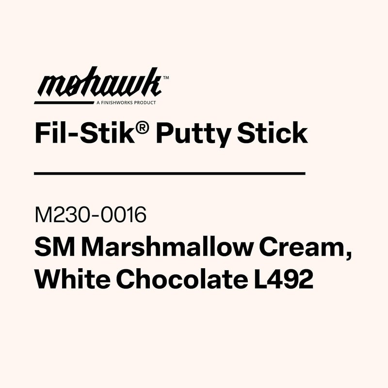 Mohawk Fil-Stik, Wax Putty Stick for Wood Repair, Sm Marshmallow Cream, White Chocolate L492, M230-0016, 1 Count - Image 2