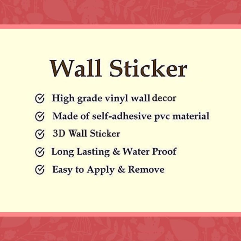 Eja Art Self Adhesive VinylWaterproof Decorative Wall Stickers for Hall Bedroom Kitchen and Furniture - Image 5
