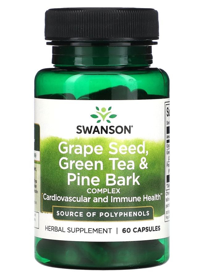 SWANSON Grape Seed Green Tea & Pine Bark Complex 60 Capsules