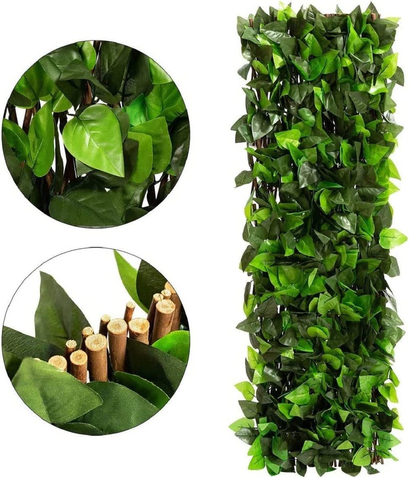 DOEWORKS Expandable Fence Privacy Screen for Balcony Patio Outdoor, 2PCS Faux Ivy Fencing Panel for Backdrop Garden Backyard Home Decorations - Image 3