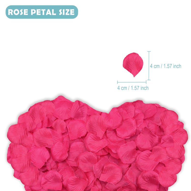 SHINTAYL 1200PCS Rose Petals for Bedroom - Fake Roses Dark Pink Petal Faux Flowers  Artificial Roses Petals for Marry me  Valentines  Proposal  Anniversary  Wedding Love Decorations - Image 2