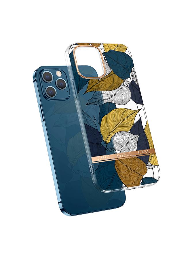 Zaboon Case For iPhone 13 High Translucent Electroplating Flower Pattern TPU + PC Shockproof Case - Image 1