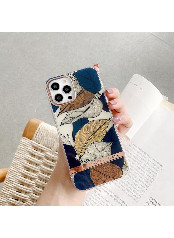 Zaboon Case For iPhone 13 High Translucent Electroplating Flower Pattern TPU + PC Shockproof Case - Image 2