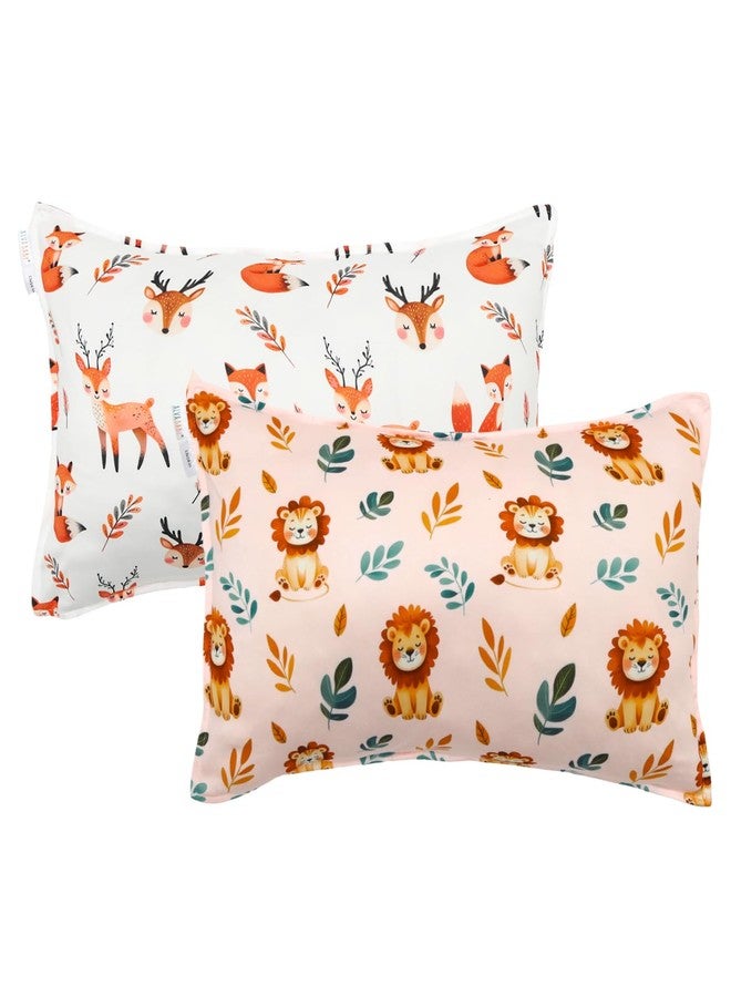 ALVABABY Toddler Pillowcases Stretchy Soft Kids Pillow Cover 2 Pack Fit 13"x 18" or 12"x16" Envelope for Girl Boy Sleepy Travel 2TPE30A - Image 1