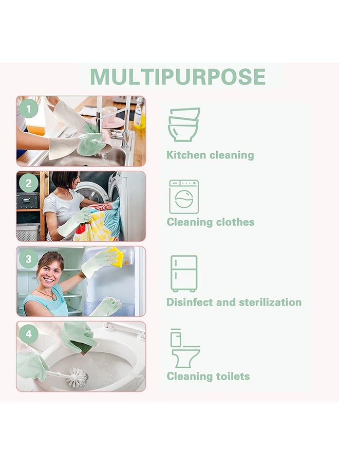 Generic Rubber Cleaning Gloves for Household ，Reusable Dishwashing Gloves for Kitchen, Flexible Long-lasting & Waterproof (Green)  - Image 5