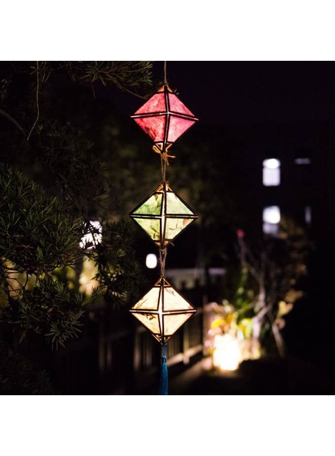 Raffine Rhombus Portable Lantern with Tassel Light Lamp for Diwali Spring Festival Home Decoration - Image 3