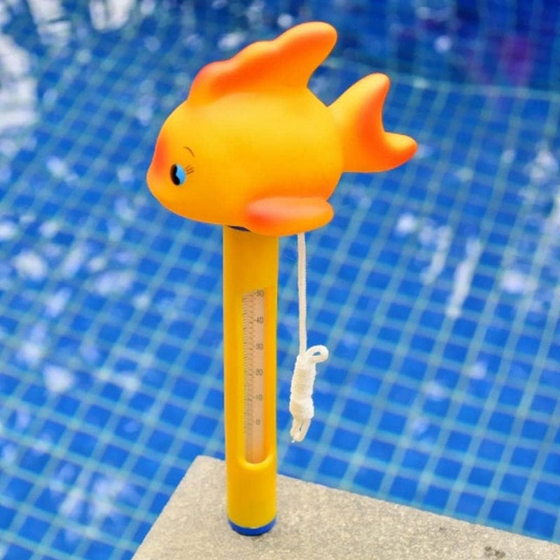 klarako Animal Floating Pool Thermometer with String, Shatter Resistant, for Outdoor & Indoor Swimming Pools, Spas, Hot Tubs, s & Aquariums  4 Pattern  Goldfish - Image 1