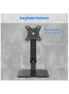 Generic Monitor Mount for Touch Screen, 17-32 Inch, up to 8 kg Screens, VESA 75 and 100, 360° Rotation, Height Adjustable, Tilt, Black  - Image 2