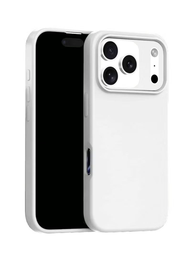 زوم غطاء سيليكون سائل ناعم لهاتف Apple iPhone 17 Pro Max 5G (2025) - غطاء واقٍ كامل الجسم مقاوم للصدمات وذو ملاءمة رفيعة مع بطانة من الألياف الدقيقة المضادة للخدش ولمسة نهائية ناعمة غير لامعة - أبيض (MCRPSN) - Image 1