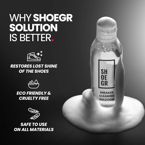 SHOEGR حل تنظيف الأحذية SHOEGR | منظف أساسي لتلميع الأحذية الرياضية، الكروشيه، النوبوك والجلد المدبوغ | شامبو أحذية عالي الرغوة بقدرة تنظيف قصوى | مثالي للأحذية ذات الشبك والجلد والقماش - Image 4
