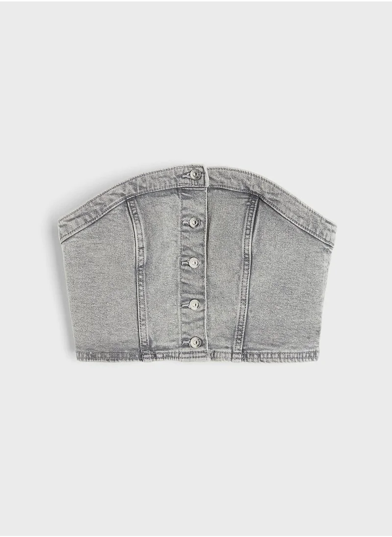 H&M Denim Detail Top