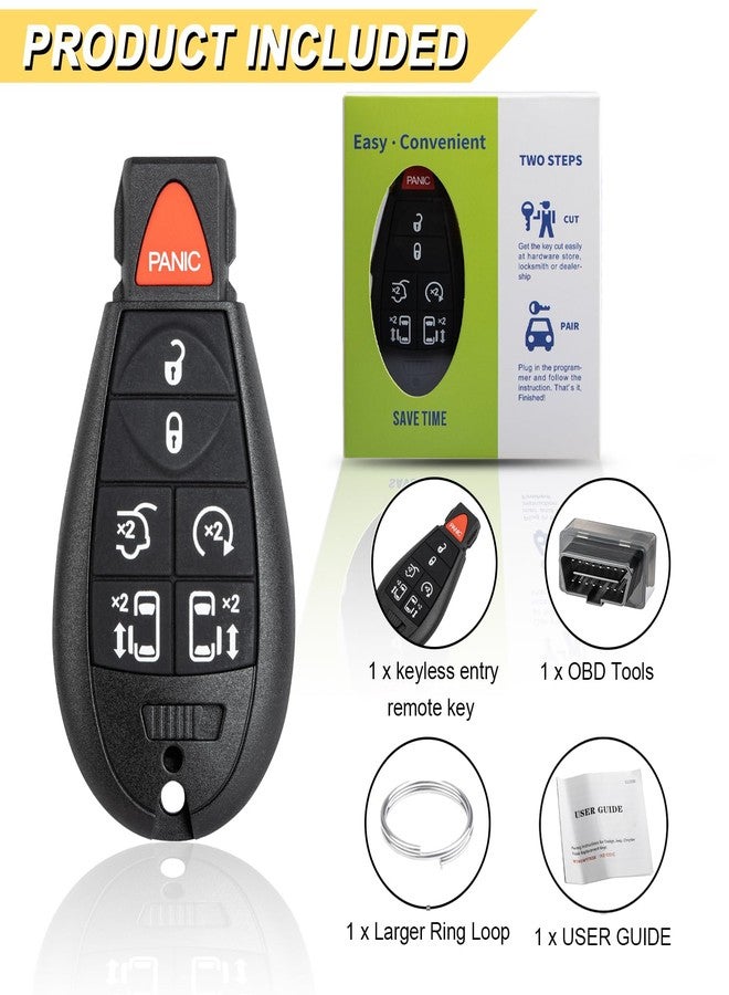 Vurkcy Key Fob Replacement for Chrysler Town and Country Dodge Grand Caravan 2008-2018 Car Keyless Entry Remote Control M3N5WY783X IYZ-C01C - Image 5
