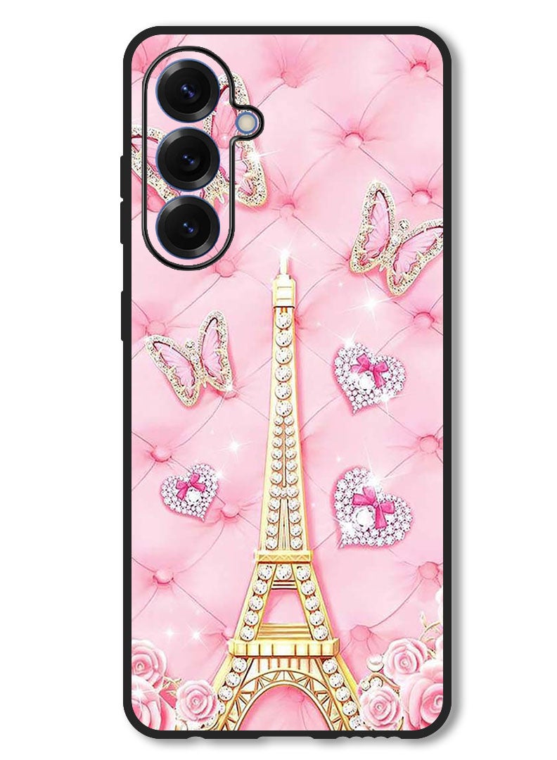 Theodor Case Compatible with Samsung Galaxy A56 Protection Shockproof Bumper Cover Eiffel Tower (2) - Image 1