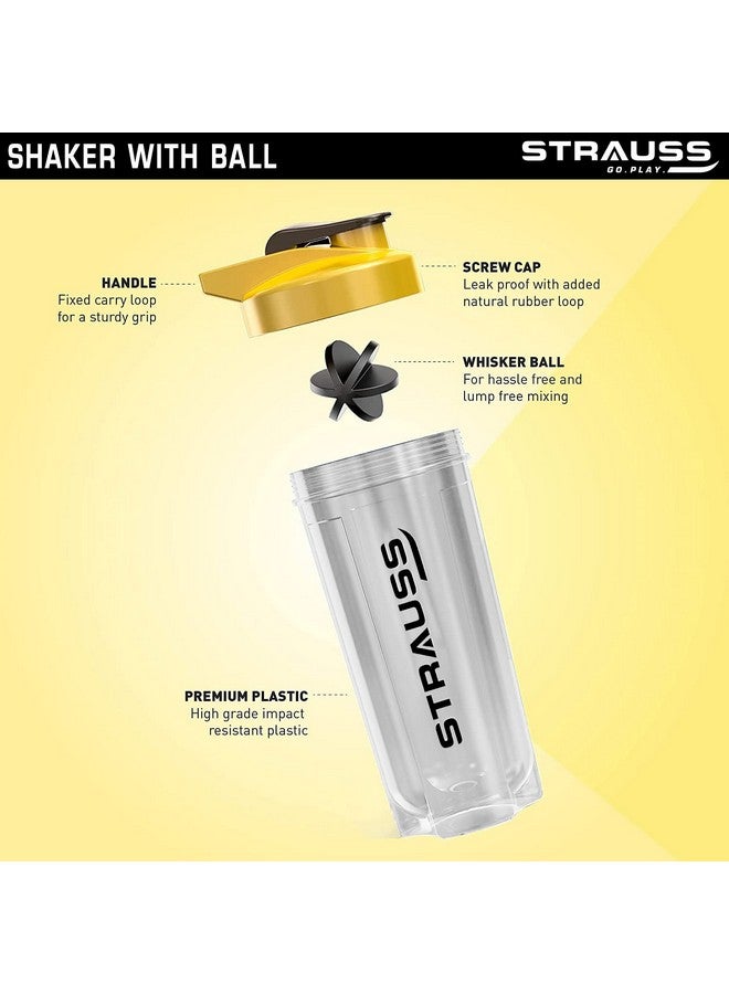 STRAUSS Strauss Energy Shaker Bottle, White Shade, (Yellow)  - Image 4