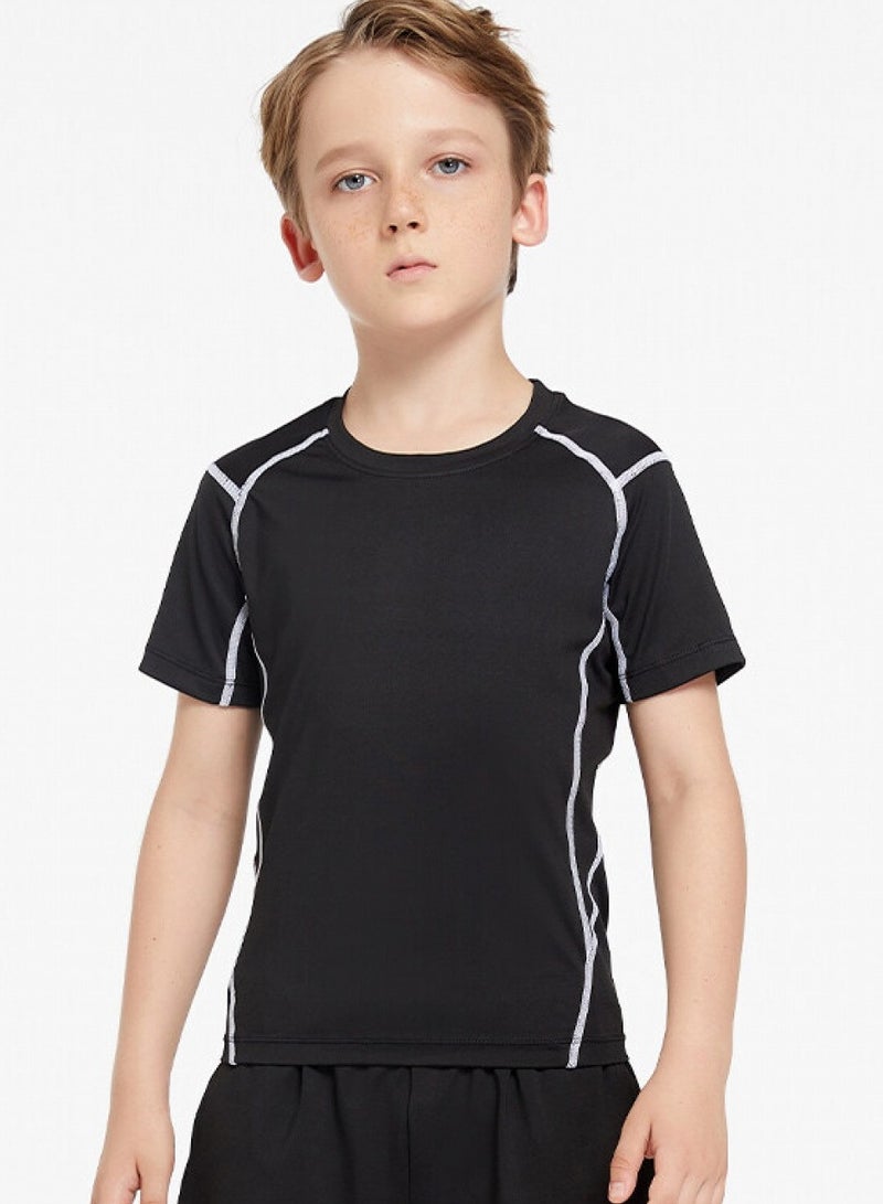 luluesses boy Quick-dry  Short sleeves  T-shirt  Breathable  sportswear  - Image 4