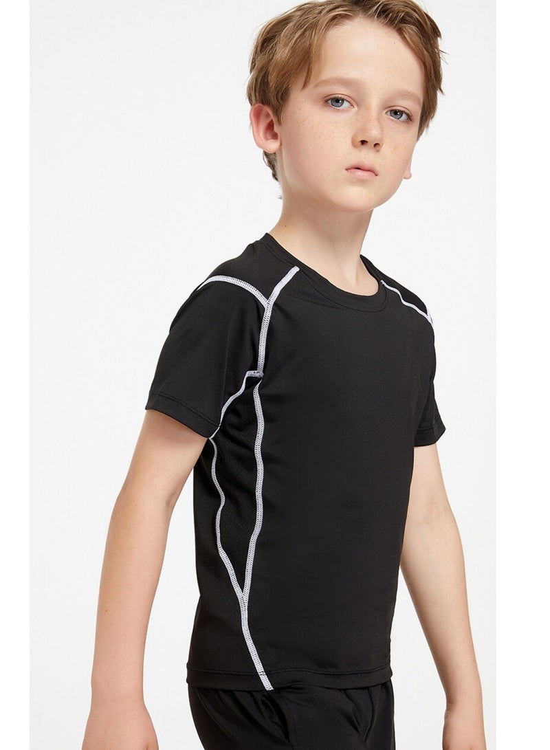 luluesses boy Quick-dry  Short sleeves  T-shirt  Breathable  sportswear  - Image 2