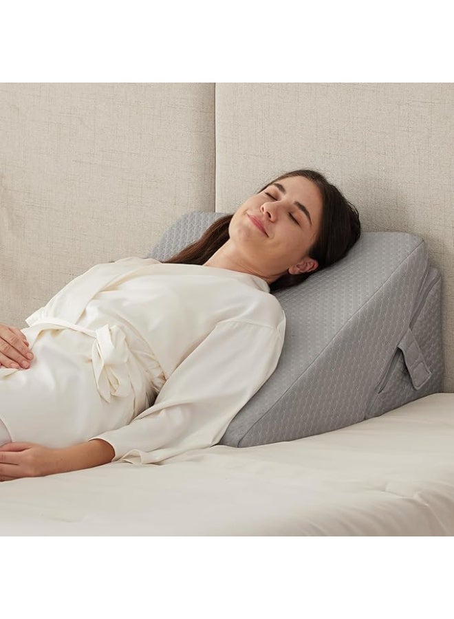 Adjustable Memory Foam Bed Wedge Pillow 7-in-1 for Sleeping, Back & Leg Support, Ergonomic Triangle Cushion for Acid Reflux, Snoring & Reading - Image 1