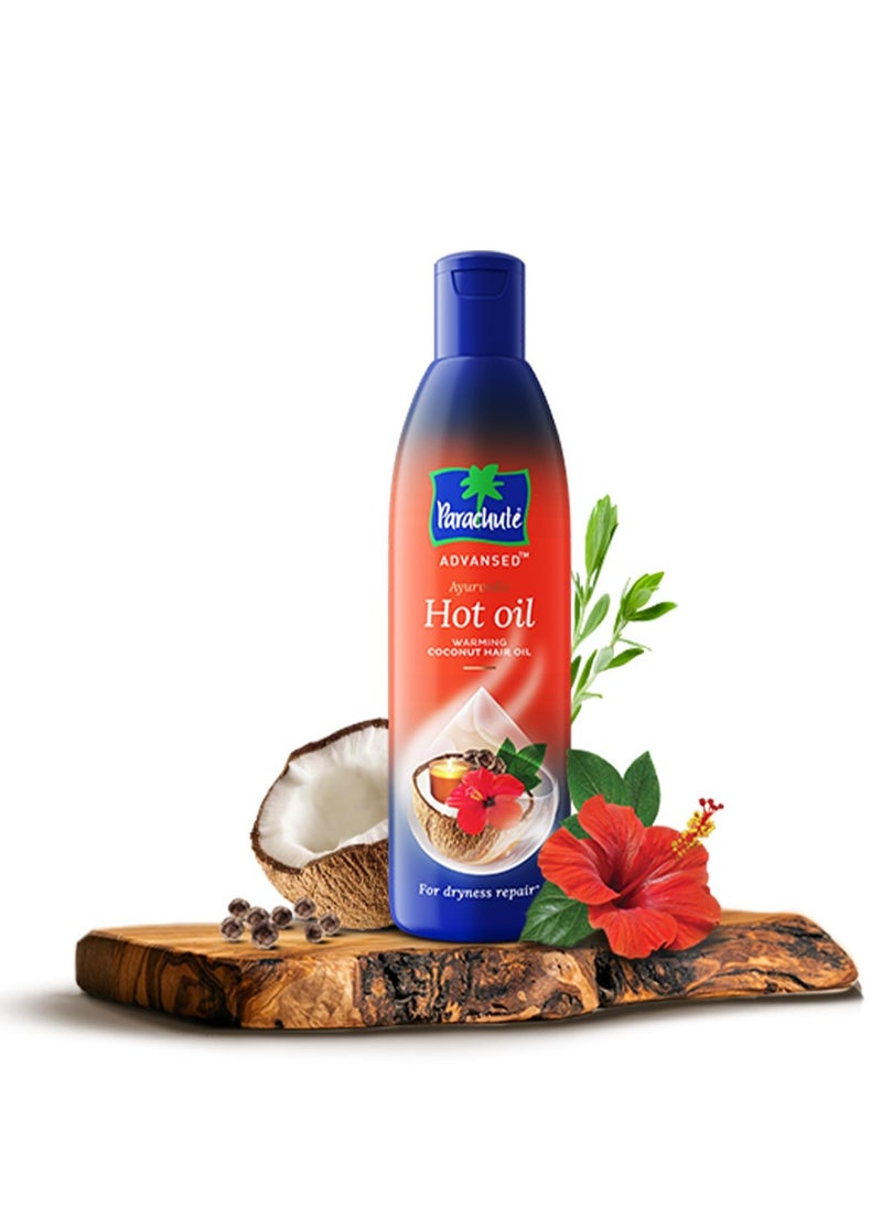 Parachute Parachute Advansed Ayurvedic Hot Oil| Warming Coconut Hair Oil with 5 Ayurvedic Ingredients| Fights Frizzy & Dry Hair | Nourishes & Promotes Hair Growth | Anti-Dandruff|10.1 fl.oz.  - Image 2