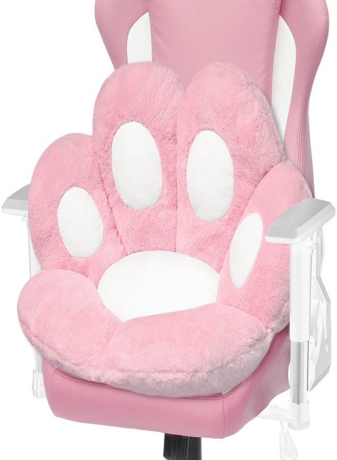 ELFJOY Cat Paw Cushion Comfy Plush Chair Cushions for Office Computer Gaming Chairs Soft Cute Floor Pillow for Dining Room Bedroom Decor (27.6" x 31.5" Pink) - Image 1