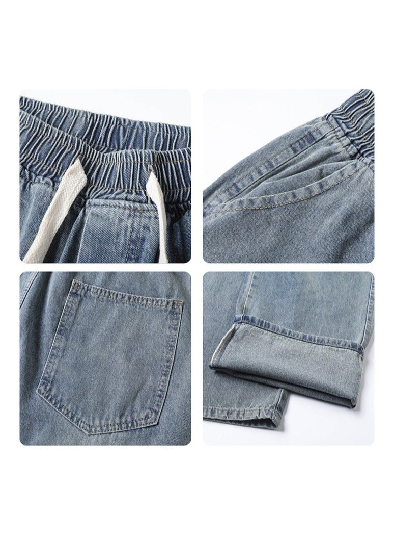 Fashionable Men's Loose Straight Leg Jeans, Wide Leg Casual Pants  - Image 5