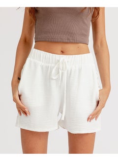 White Flowy Short