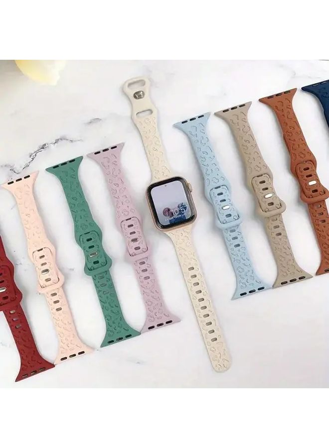 Slim Flexible Silicone Sport Band For Watch 38 40 41 42 Mm Khaki Color Waterproof - Image 3