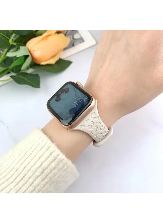 Slim Flexible Silicone Sport Band For Watch 38 40 41 42 Mm Khaki Color Waterproof - Image 4