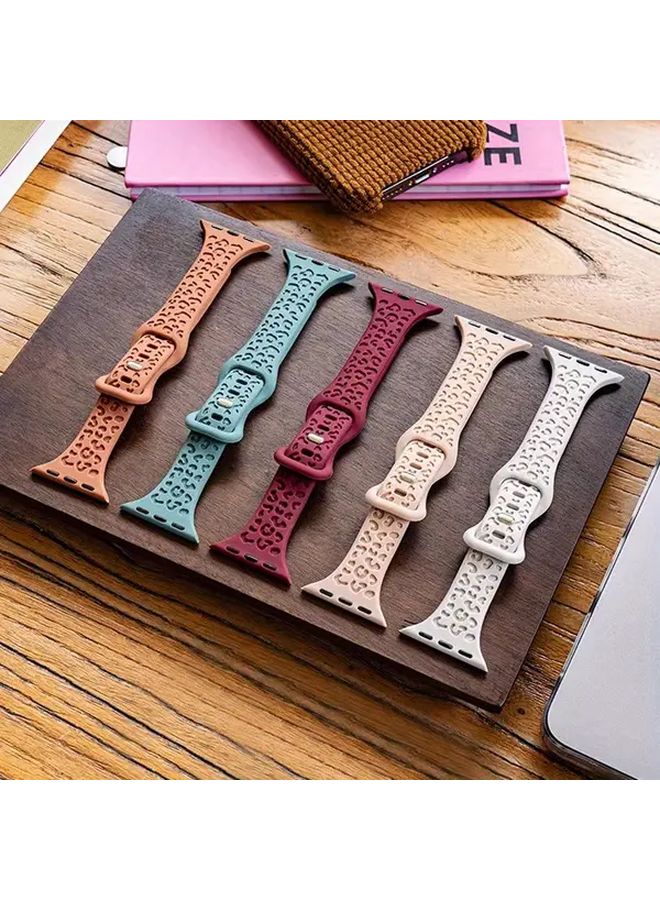 Slim Flexible Silicone Sport Band For Watch 38 40 41 42 Mm Khaki Color Waterproof - Image 1