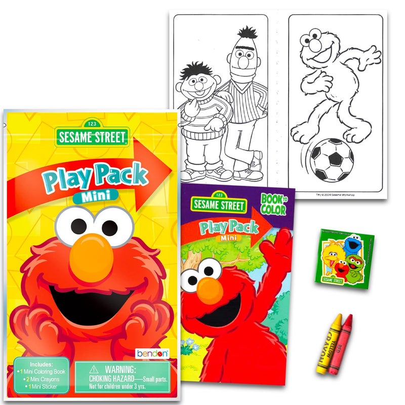 Bendon Elmo Mini Party Favors Set - Bundle with 24 Elmo Play Packs with Coloring Pages and More | Sesame Street Party Supplies - Image 2