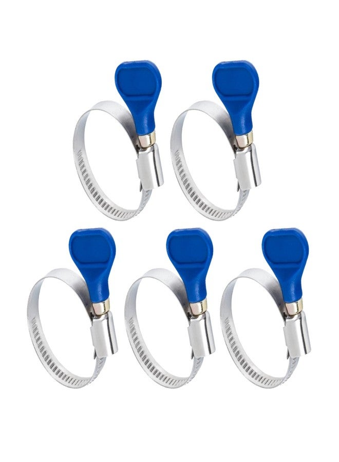 باورتيك مشابك خرطوم باورتيك 70247 بقطر 1-1/2 بوصة، مشابك خرطوم قابلة للتعديل من الفولاذ المقاوم للصدأ ببرغي إبهام لجمع الغبار، أنابيب من البولي فينيل كلوريد، مشبك أنابيب، مشبك ترس دودي، عبوة من 5 قطع - Image 1