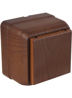 Mutlusan Surface Mounted Grounded Socket with Walnut Cover 