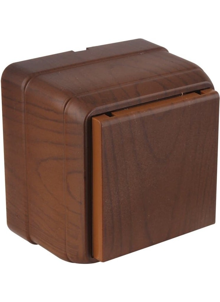 Mutlusan Surface Mounted Grounded Socket with Walnut Cover 