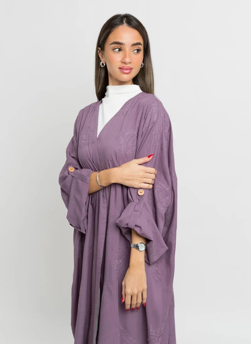 Kaafmeem Lavender Bandana Threads Bohemian Abaya