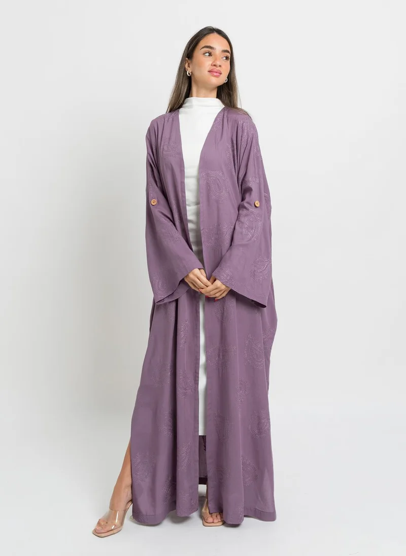 Kaafmeem Lavender Bandana Threads Bohemian Abaya