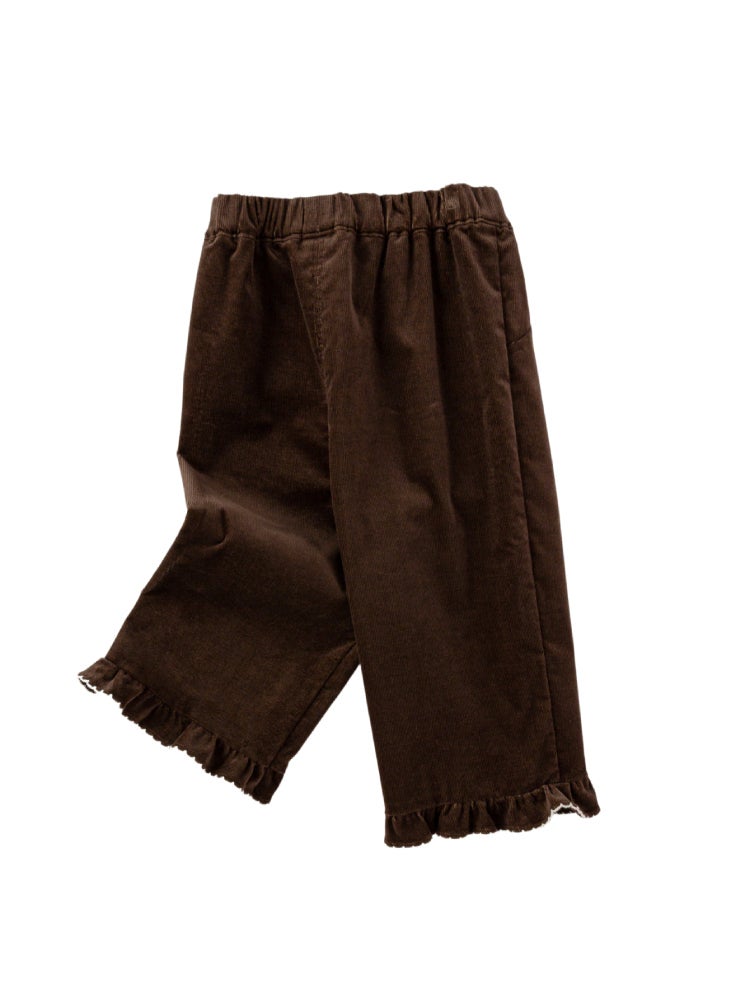 بالابالا بنطال كوردروي بأطراف مكشكشة للبنات - Image 2