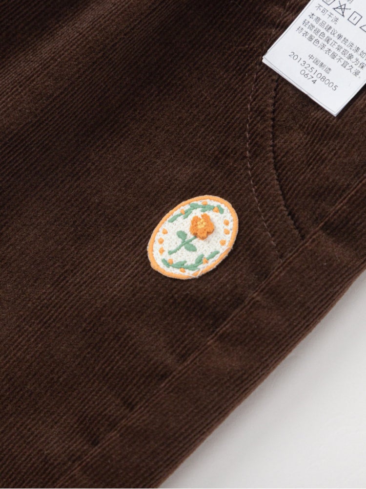 بالابالا بنطال كوردروي بأطراف مكشكشة للبنات - Image 4