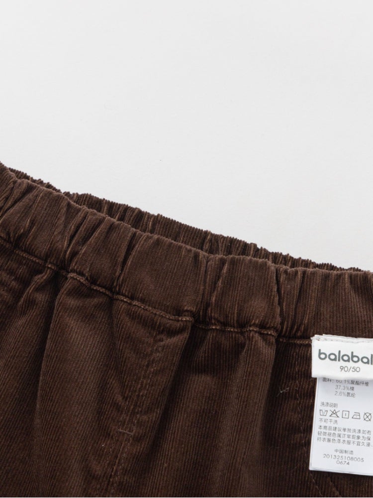 بالابالا بنطال كوردروي بأطراف مكشكشة للبنات - Image 3