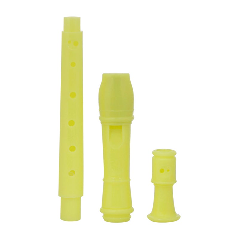 Soprano Recorder: 3-Part Yellow ABS Material - Exquisite Workmanship Easy To Play Descant Recorder for Kids Beginners - Image 1