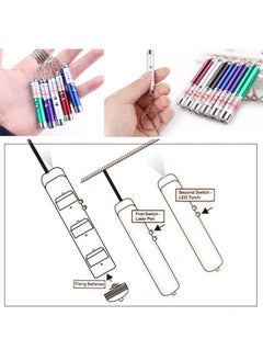 Generic 3 In1 Led Laser Pen Pointer Flashlight Torch Beam Keychain  - Image 5
