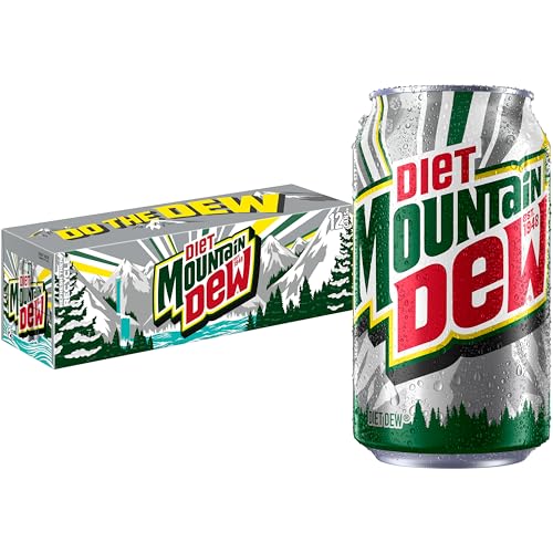 Mountain Dew Diet Mountain Dew Soda, 12 Fl Oz Cans (Pack of 12) - Image 1
