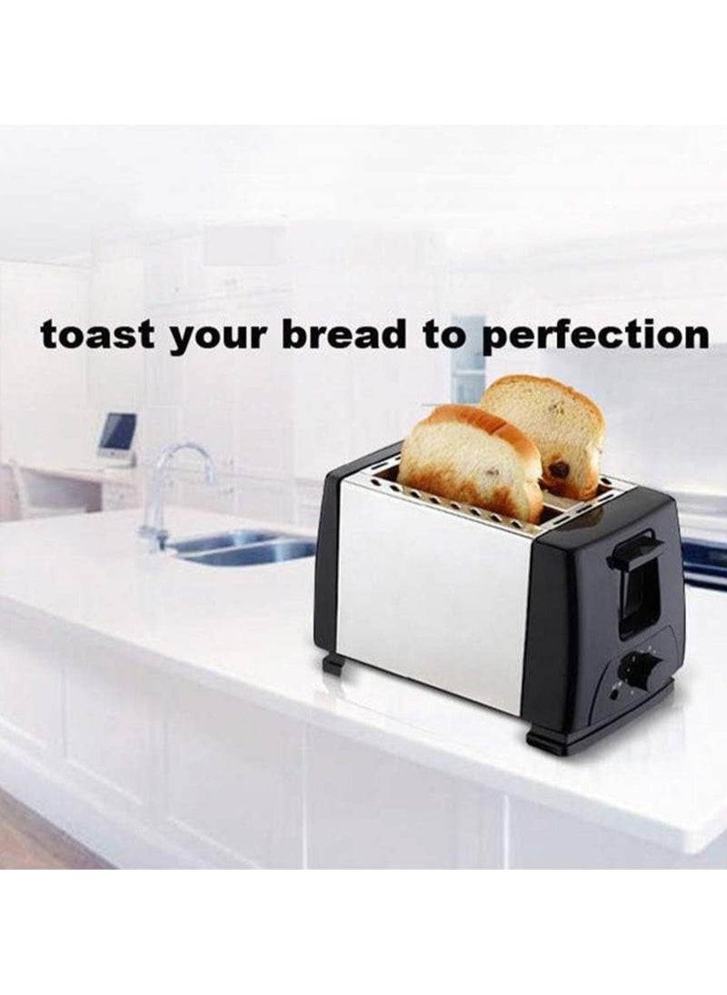 Generic Toaster 2 Slice Toasters Toast Stainless Steel Cool Touch Black One Touch Quickly Toasts Compact Bread Toasters Electric Automatic Sandwich Maker Grill Maker  - Image 5