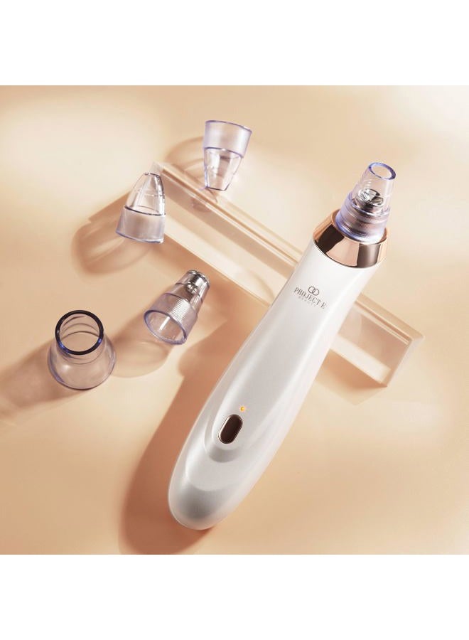 Project E Beauty Vacuum+ Blackhead Removal Therapy by Project E Beauty | Blackheads & Whiteheads Extractor | Pore Cleansing | Minimized Pores | Tighter, Firmer Skin | with 5 Suction Heads - Image 4