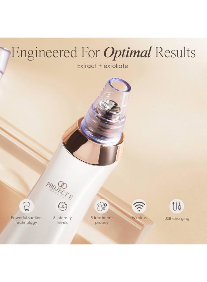 Project E Beauty Vacuum+ Blackhead Removal Therapy by Project E Beauty | Blackheads & Whiteheads Extractor | Pore Cleansing | Minimized Pores | Tighter, Firmer Skin | with 5 Suction Heads - Image 5