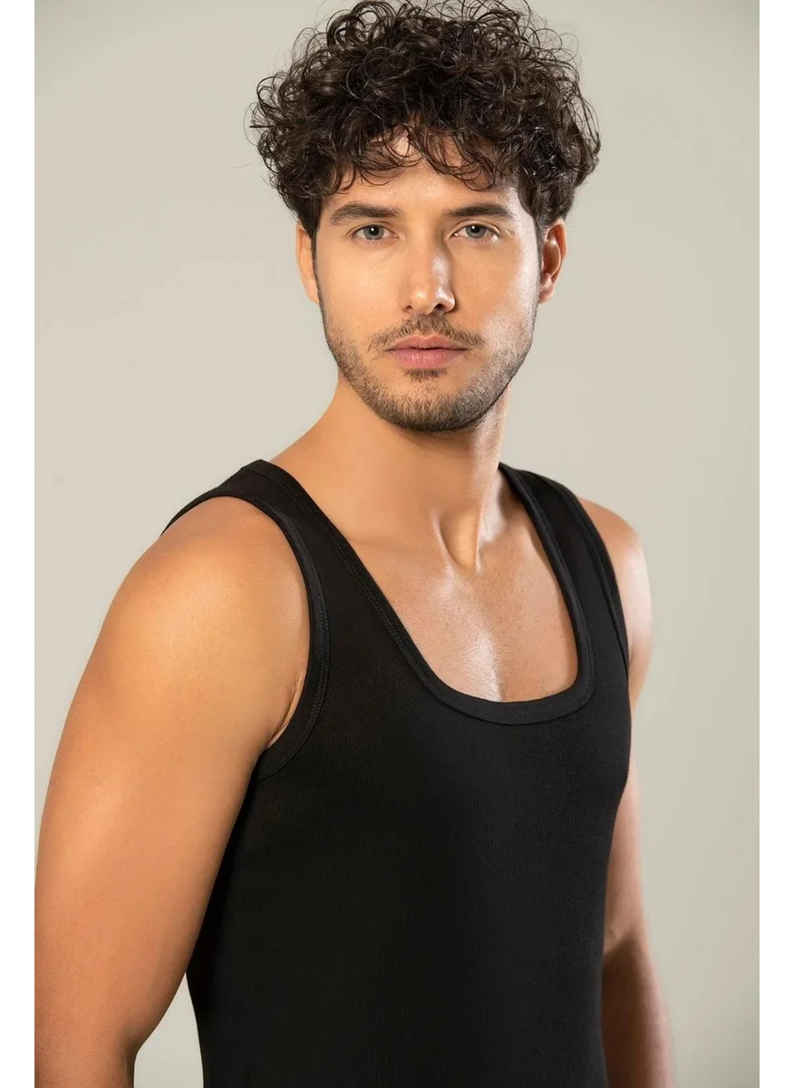 إيردم Men's Camisole Square Neck Strappy Undershirt 1128 - 6 Pieces
