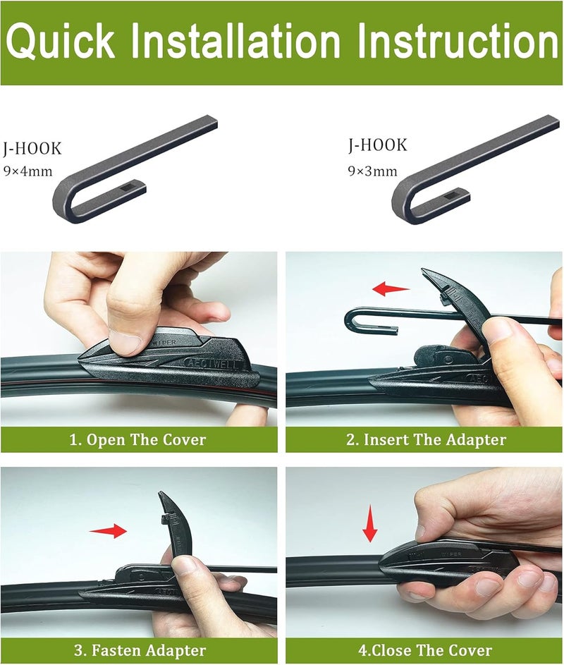 AECIWELL Premium All-Season Windshield Wiper Blades Set - Image 5